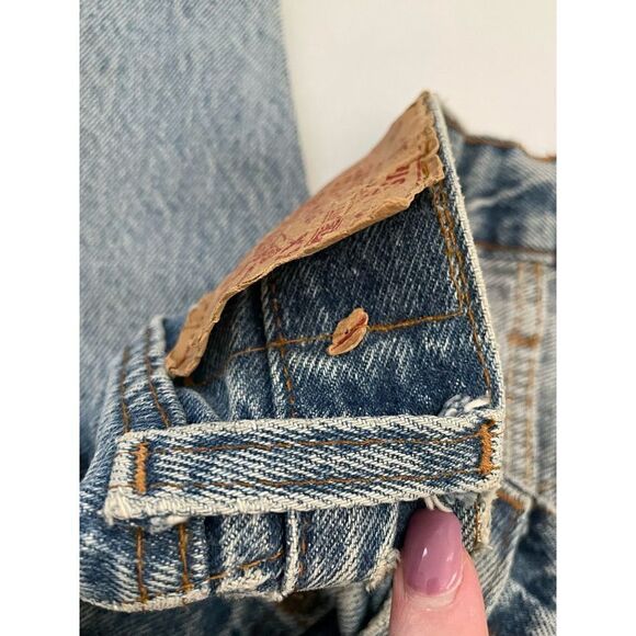 Vintage Upcycled Patchwork Button Fly Levi Jeans 23 - Picture 5 of 10